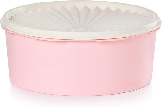 Tupperware Heritage Collection 7.6 Cup Cookie Canister, Vintage Light Pink Color, Dishwasher Safe and BPA Free Container (1.8 L)