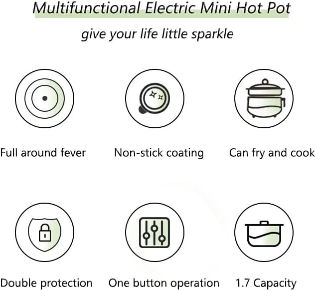 Drizzle Electric Steamer 1.8L - Multifunctional Hot Pot Non-stick Pan - Portable Rapid Ramen Cooker - Boil Dry Protection - For Noodles, Steak, Eggs, Stir-Frying, Pasta, Oatmeal