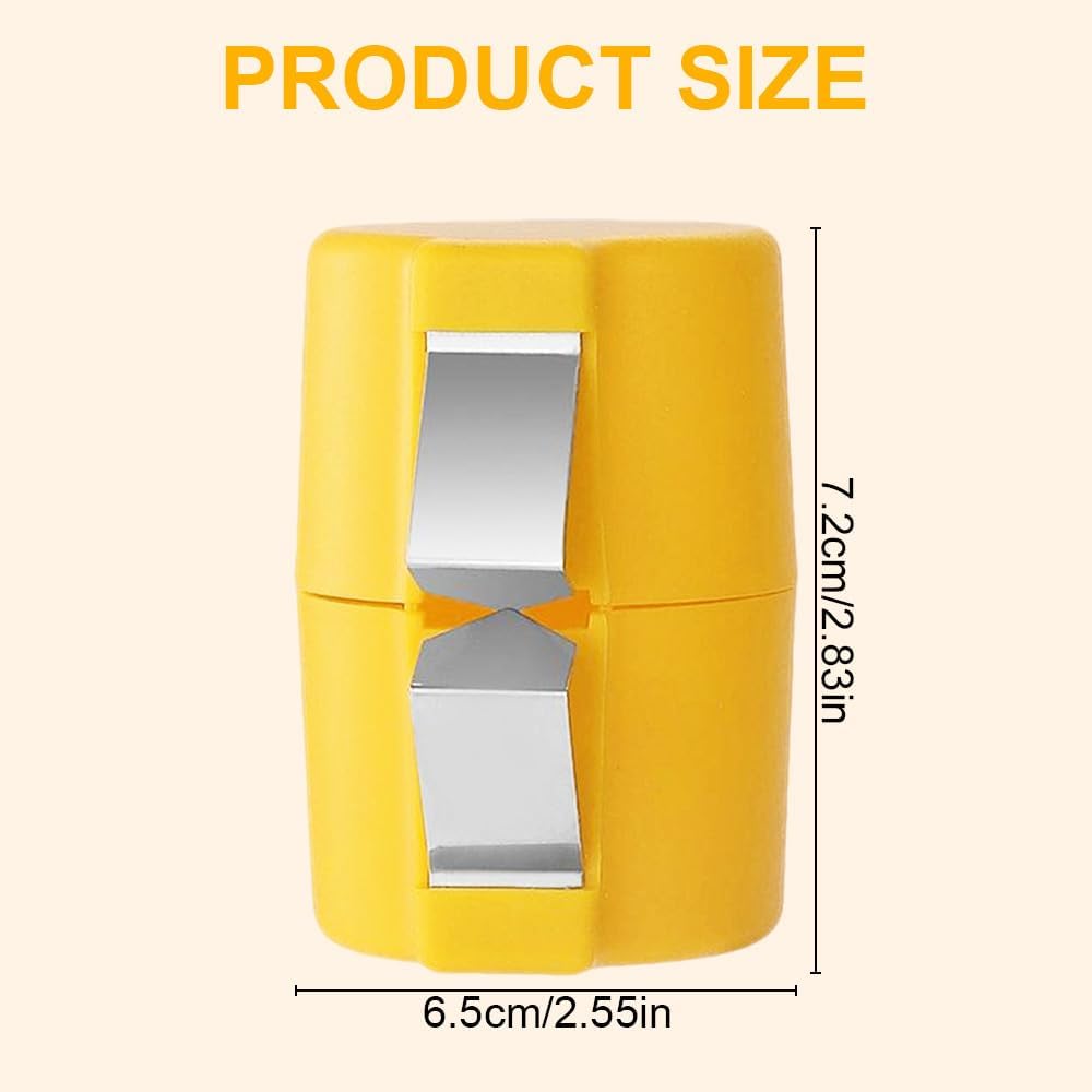 Stainless Steel Egg Shell Opener, 2025 New Egg Shell Cutter Egg Shell Separator for Raw Eggs Gadgets, Multifunctional Egg Cutter Egg Cracker Separator for Home Kitchen (Yellow)