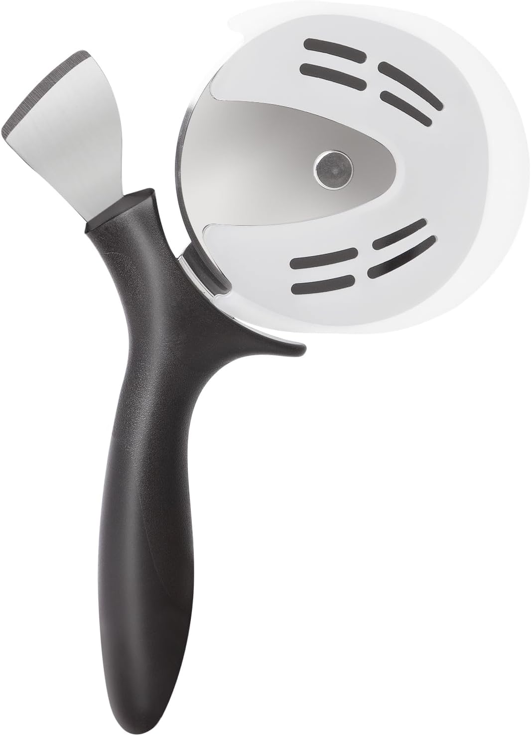 Professional Pizza Cutter & Crust Cutter 2 in 1, Steel 4" Pizza Wheel Cutter and Pizza Crust Knife, Stainless Steel Blade with Protective Cover