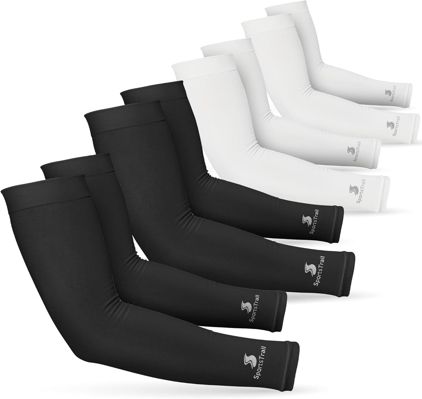 SportsTrail Cooling Arm Sleeves for Men & Women – Breathable, UV Sun Protection, Sports Arm Sleeves for Women, Men & Youth