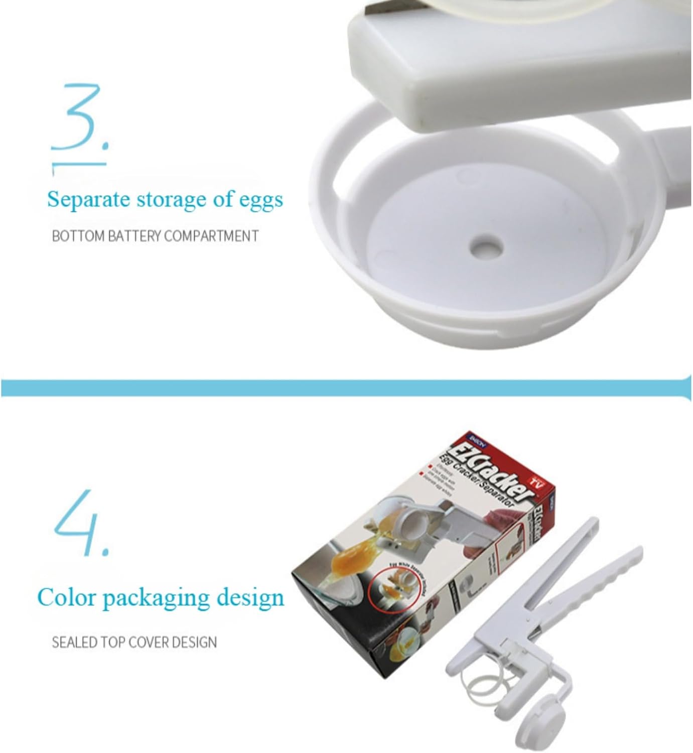 Egg Shell Opener-2025 New Egg Shell Opener for Raw and Hard Boiled Eggs,Stainless Steel Egg Cracker Tool for Cutting Eggs,Egg Separator Kitchen Gadgets for Cooking Bakery!