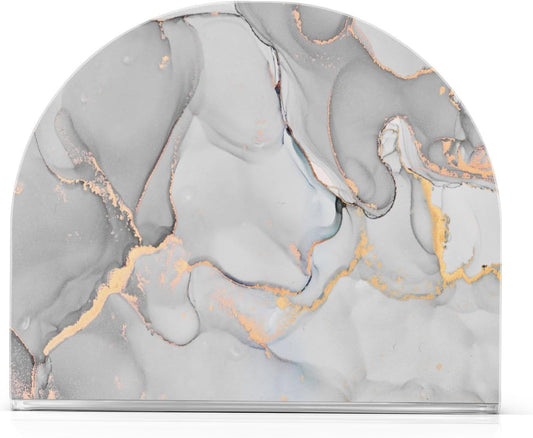 Luxury Grey Marble Napkin Holder for Table Paper Napkins Holder Acrylic Tissue Dispenser Kitchen Dining Room Bathroom Party Car Decor