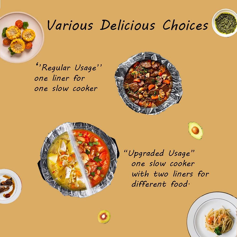 16 Counts Slow Cooker Liners Small Size(11 x 16 Inch) Kitchen Disposable Cooking Bags Fits 1 to 3 Quarts Safe for Oval or Round Pot (16)