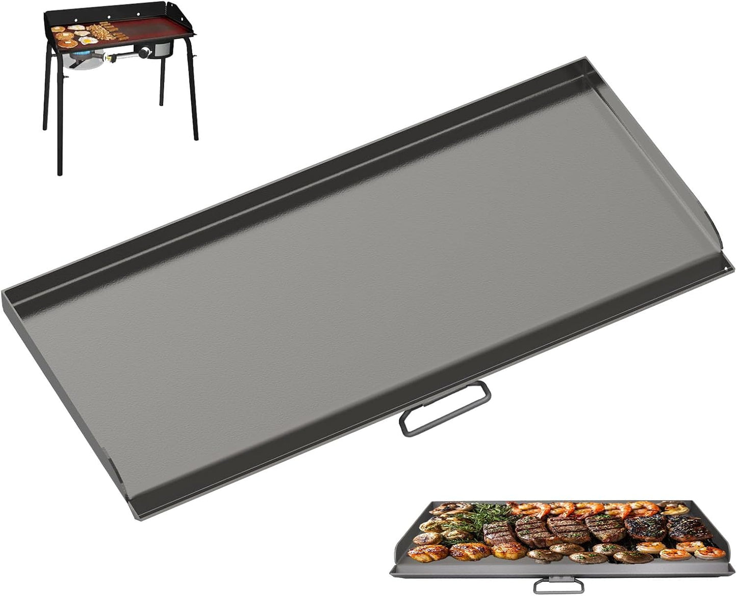 Flat Top Griddle for Camp Chef 2 Burner Stove EX60P EX60LW TB90 GB90D SPG90B TB90LWG StoveTop Parts for 16" & 14" Cooking Systems, 14" x 32" Camp Stove Griddle for Camp Chef Accessories, 1PC