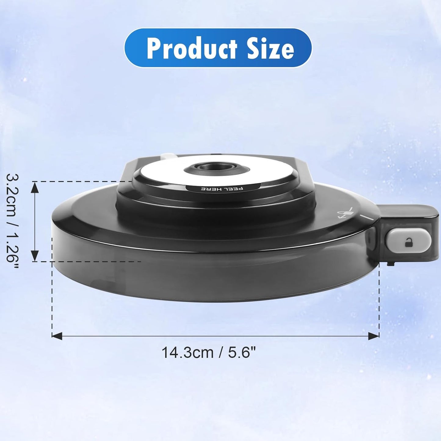 Outer Bowl Lid for NC301 Ninja Creami Ice Cream Maker, Creami Lid Replacement Parts Compatible with NC301 / NC300 / NC299AMZ / NC201 / NC101 Series (NO Paddle)