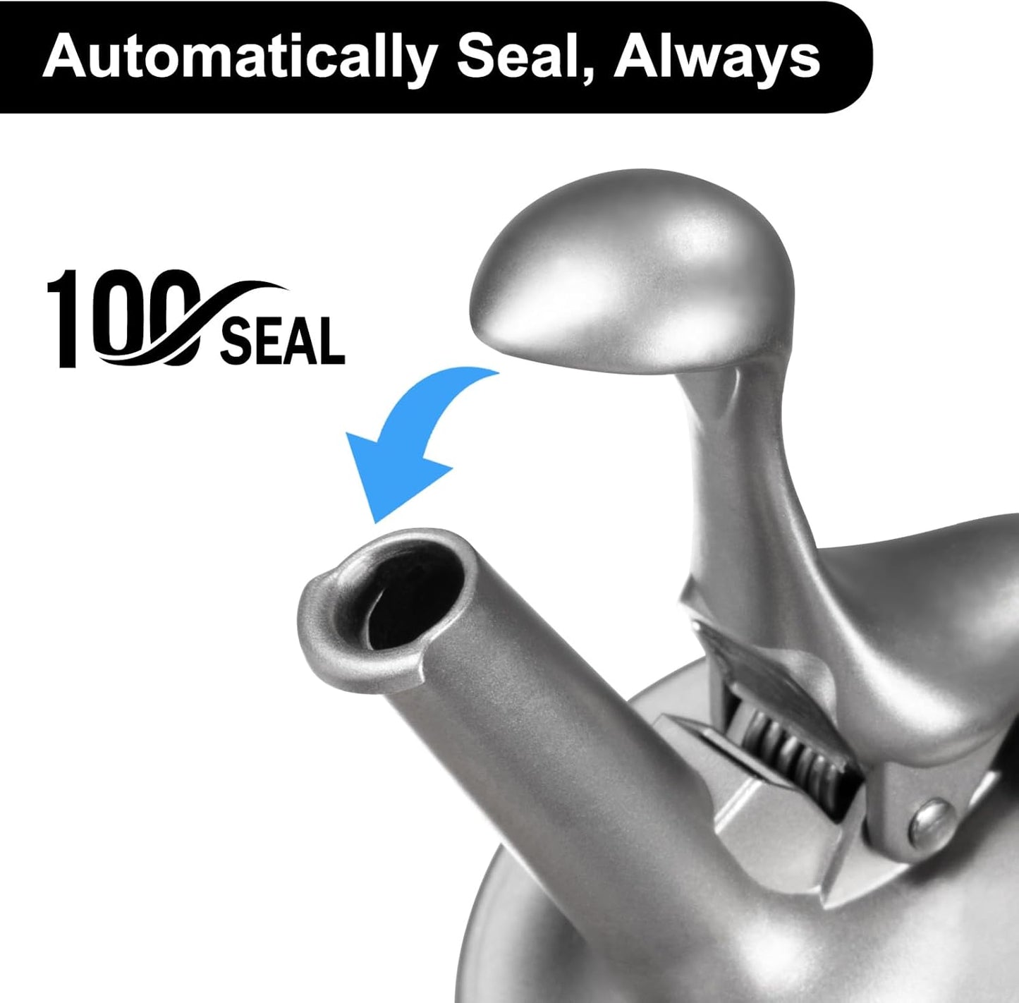 Olive Oil Spouts, Stainless Steel Pour Spout, Olive Oil Pour Spout for Dispenser, Pour Bottle Spouts, Suitable for Beverage,Vinegar and Sauce for Home Kitchen -6PCS