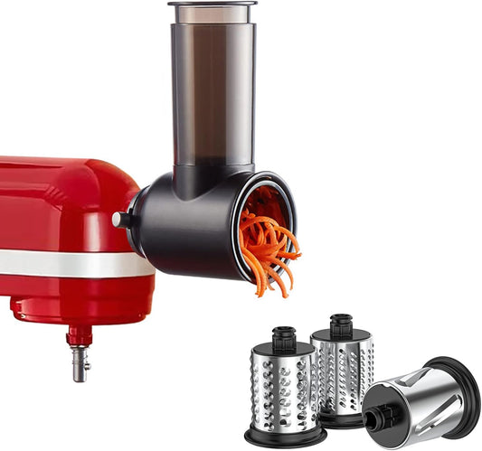 Slicer Shredder Attachments for KitchenAid Stand Mixer Cheese Grater Attachment for KitchenAid, Slicer Accessories with 3 Blades by InnoMoon