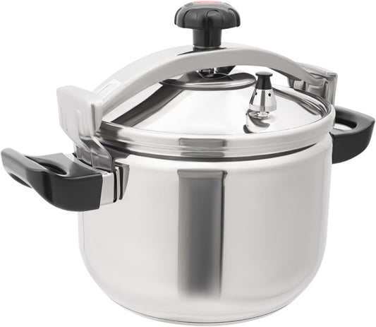 23.2 Quart Pressure Cooker Stainless Steel Pressure Canner, Large Capacity, Commercial Pressure Cooker Clamp On Type, Single Valves for Family or Commercial Use
