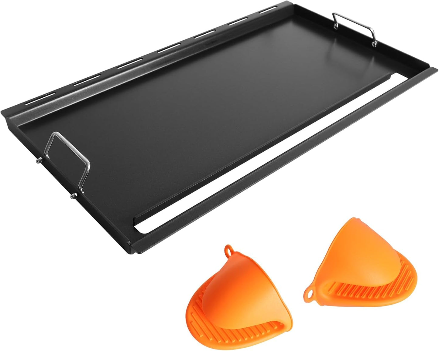 6789 Full-Size Griddle Inserts for Weber Genesis II 400 Series Gas Grills Flat Top Griddle with Handles for Weber Genesis II E-410 S-410 E-435 S-435 E-440 S-440 LX E/S-440