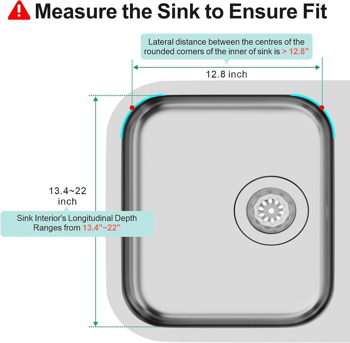 GSlife Expandable in Sink Dish Drying Rack - Stainless Steel Capacity Adjustable Over The Sink Dish Rack, Dish Drainer for Kitchen Sink Counter with Utensil Holder, 13.4"-20.5" L x 12.8" W, Silver