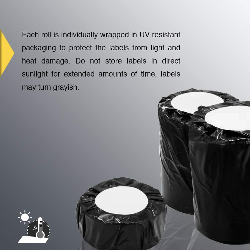 BETCKEY - 3" x 1.5" Barcode Shipping & Address Labels Compatible with Zebra & Rollo Label Printer,Premium Adhesive & Perforated[Red, 6 Rolls, 5700 Labels]