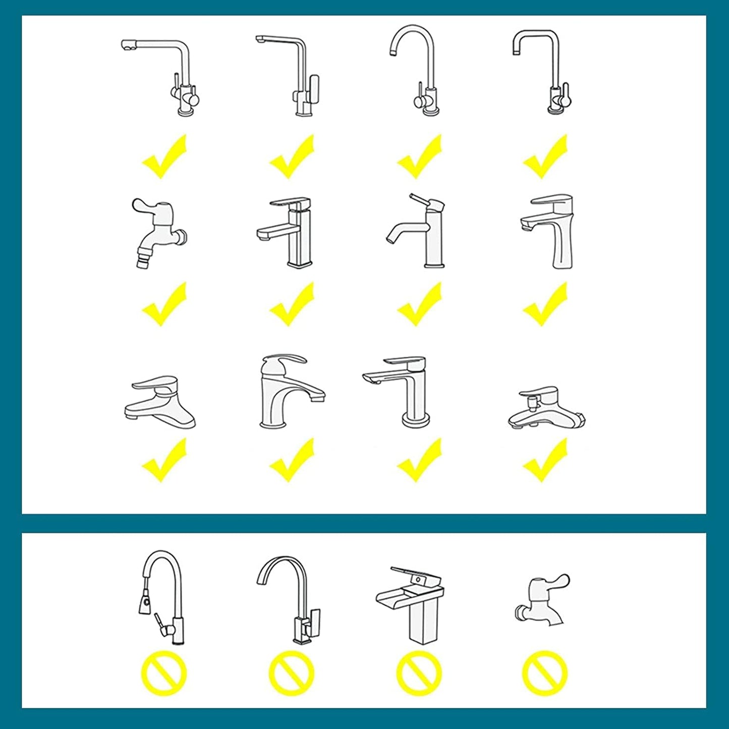 1080° Rotating Faucet Extender Aerator,Solid Brass Universal Splash Filter Faucet, Big Angle Swivel Faucet Aerator Sink Attachment,Dual-function 2-Flow Sprayer,Matte Black…