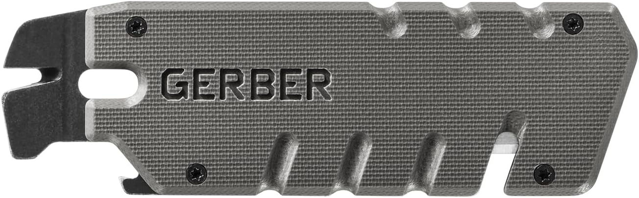 Gerber Gear Prybrid Multi Tool Utility Pocket Knife - Utility EDC Razor Knife with Retractable Blade and Pry Bar - Grey