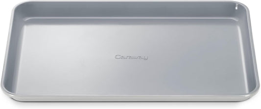 Caraway Non-Stick Ceramic Baking Sheet - Naturally Slick Ceramic Coating - Non-Toxic, PTFE & PFOA Free - Perfect for Baking, Roasting, and More - Medium (15" x 10") - Gray