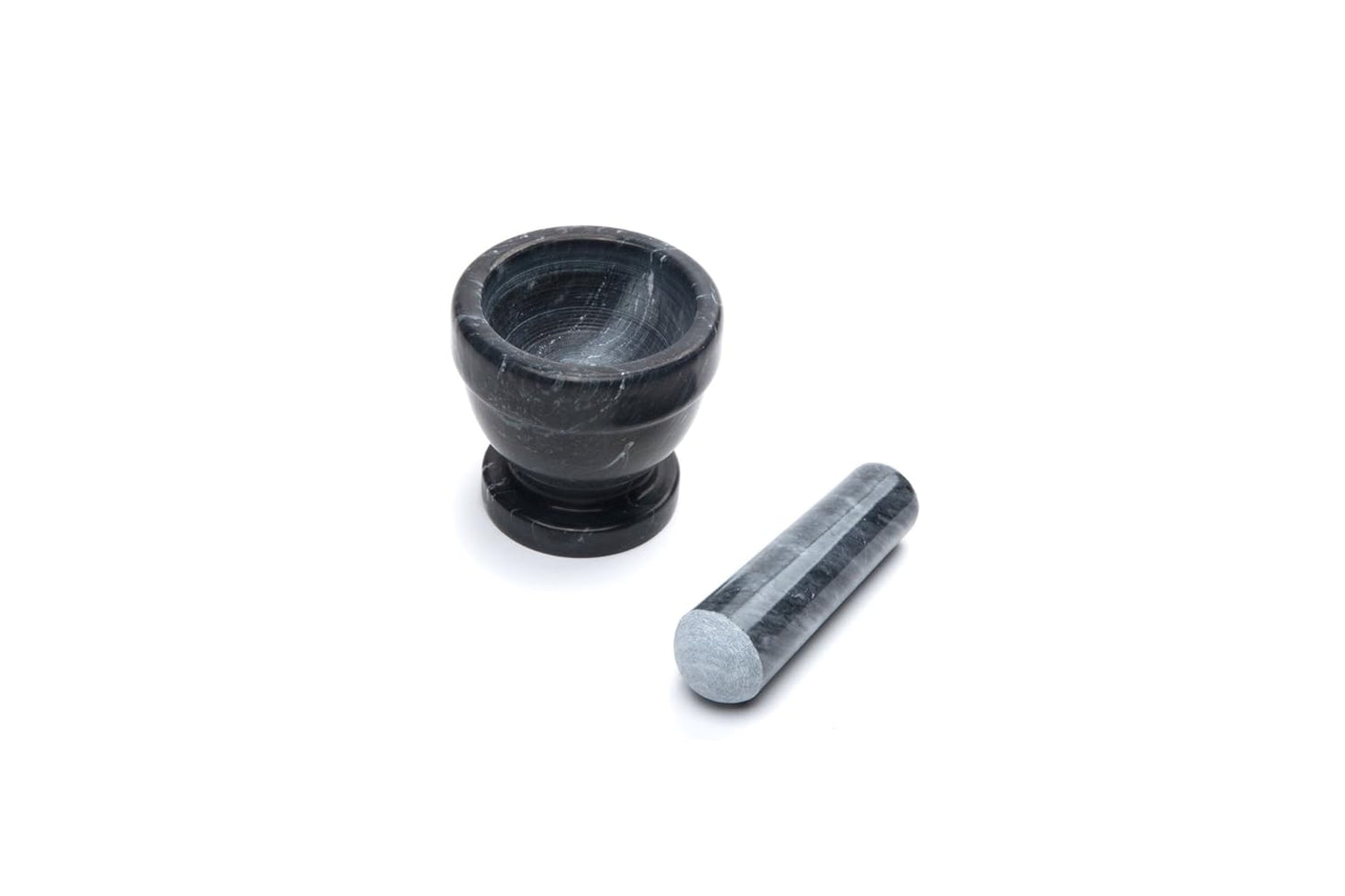 Fox Run Marble Mortar and Pestle Set, Black, 4.5"