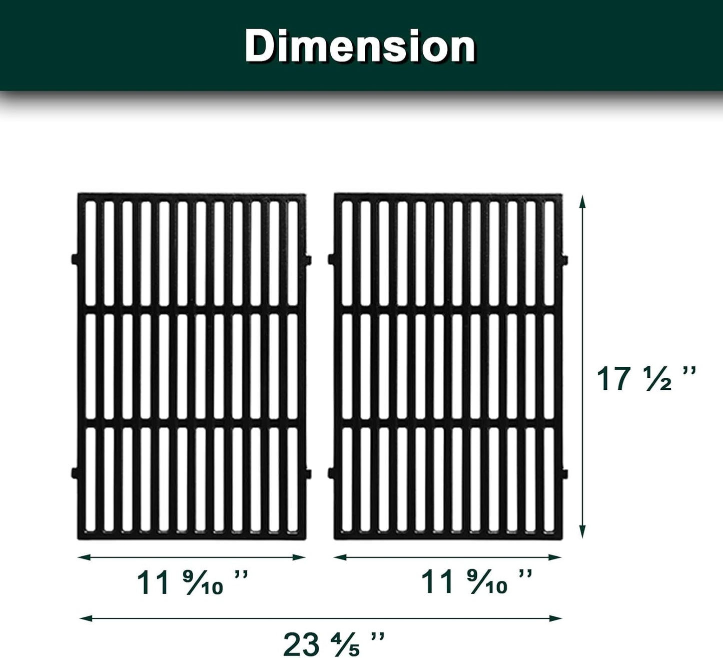 7638 Spirit Grill Replacement Parts for Weber Grill Grates Spirit 300 Series E310 E-315 S-315 E-330 E330 E315 S315 Spirit II E-310 2 E-310 Gas Grill Parts Genesis Silver B 1000 Cooking Grates 2 Pcs
