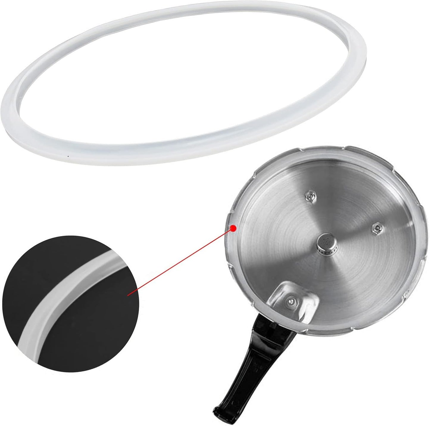 Pressure Cooker Sealing Rings Replacement Accessory, Suitable for Aluminum Alloy Pressure Cooker, Compatible with Different (18cm)