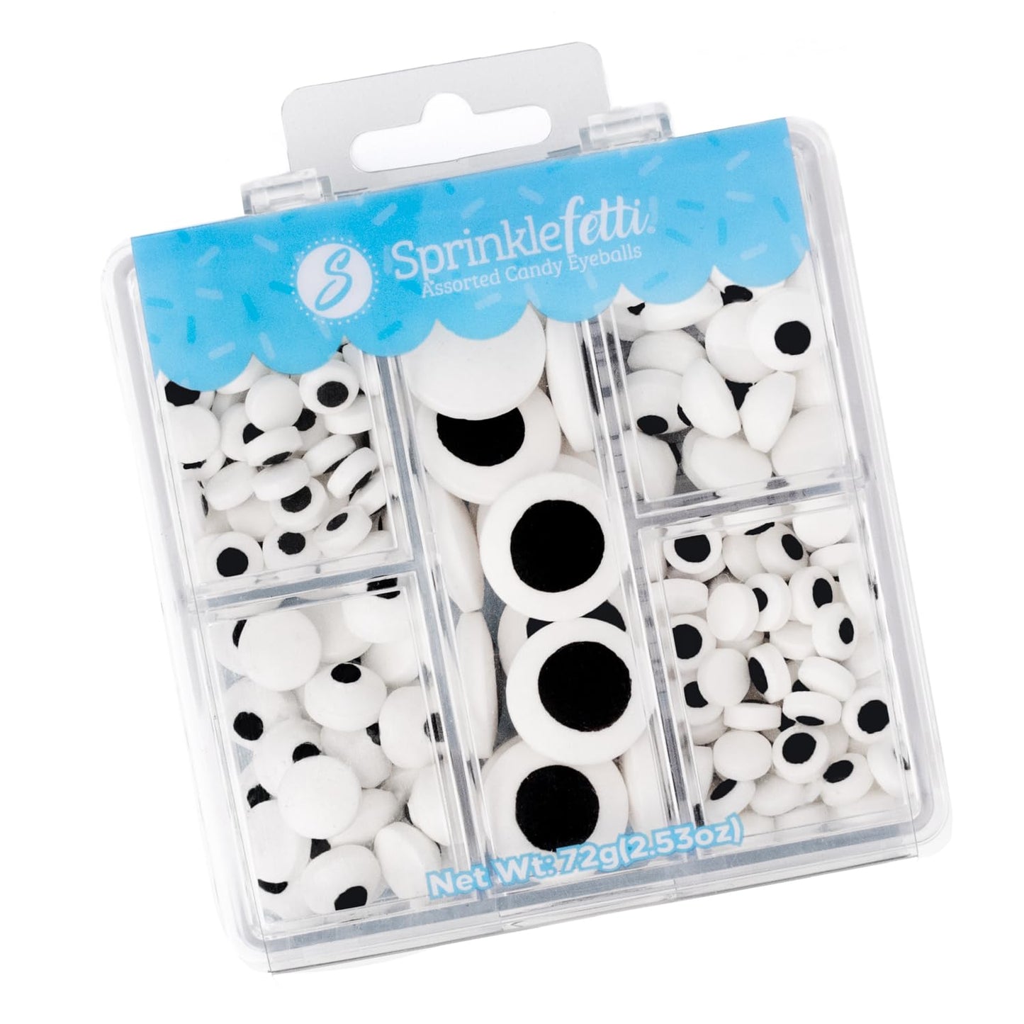 Sweets Indeed Candy Eyeballs, Halloween Edible Eyes, Assorted Variety, Perfect for Cake Decorations, Baking, Ice Cream, Cookies, Cupcake Topper, 2.53 ounces (Candy Eyeball Tacklebox)