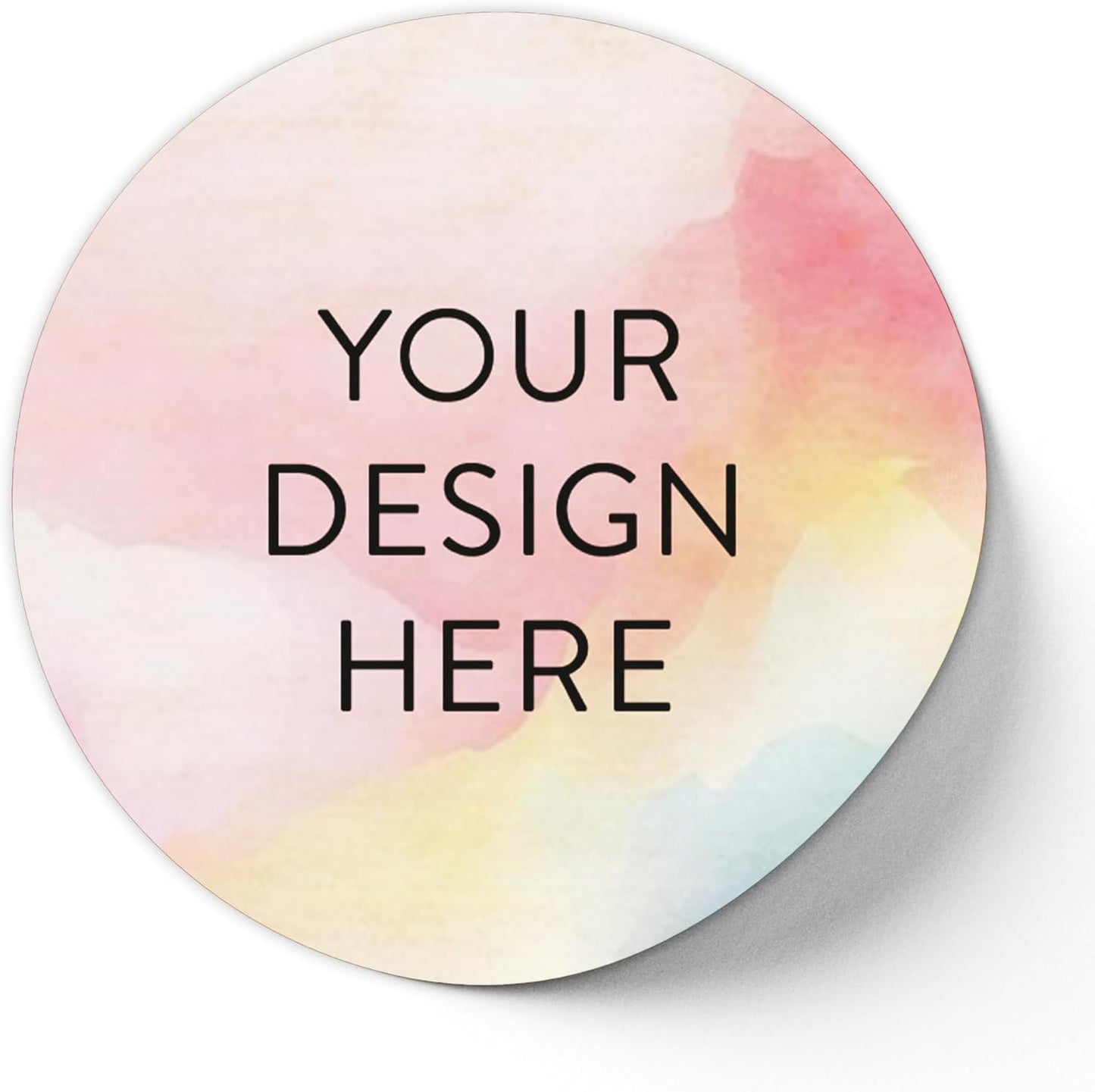 100 Custom Vinyl Stickers - Upload Your own Image, Text, Design, Logo - Personalized Logo Labels for Handmade, Packaging, Bottle, Jars, Candle, Brand Stickers (Watercolor, 1x1)