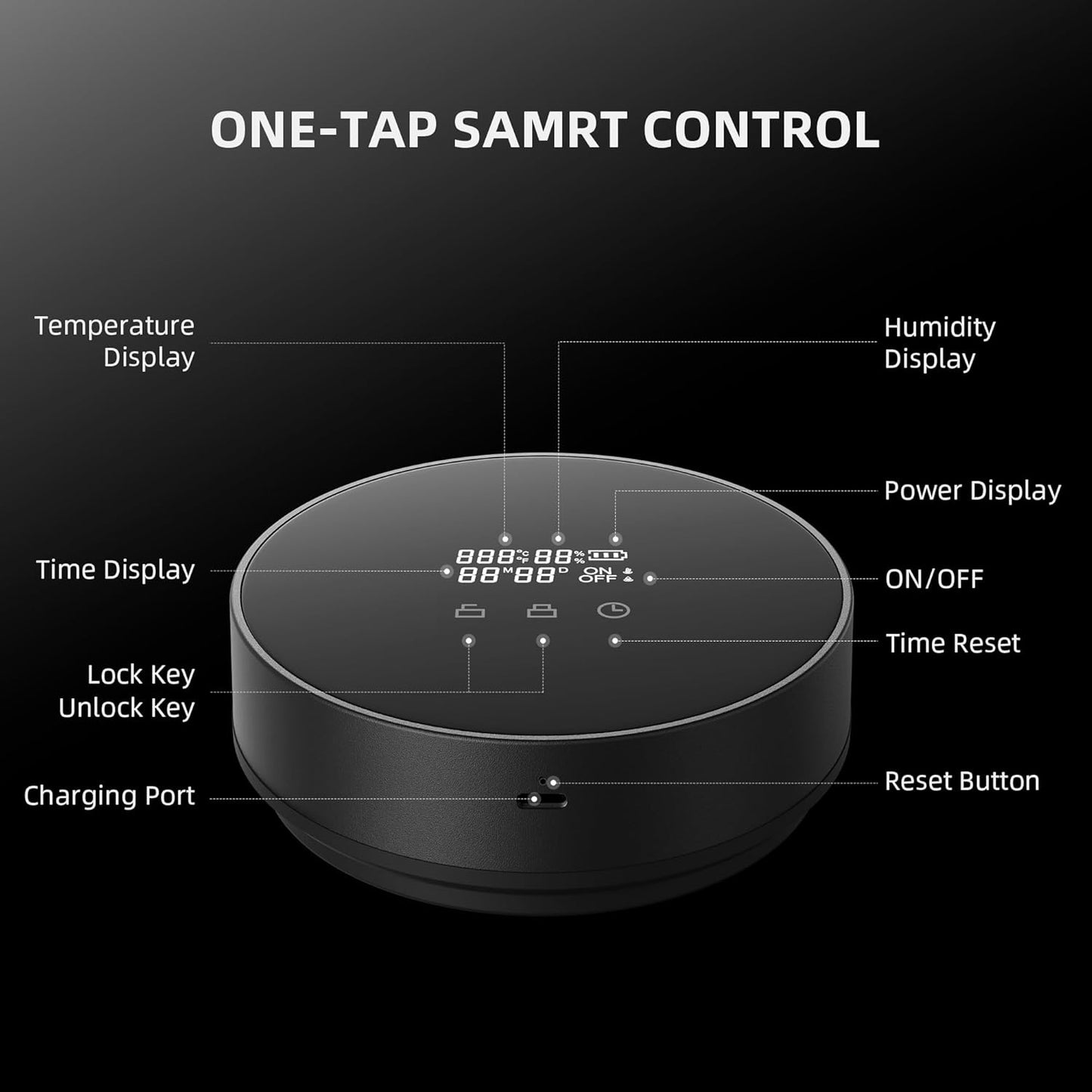 Spider Farmer New Auto-Cure Smart Jar, 2L Portable Vacuum Seal Container with 4 x 62% Humidity Packs, Curing Jar Airtight Storage for Herbs, Mushrooms, Coffee, Spices, Flowers