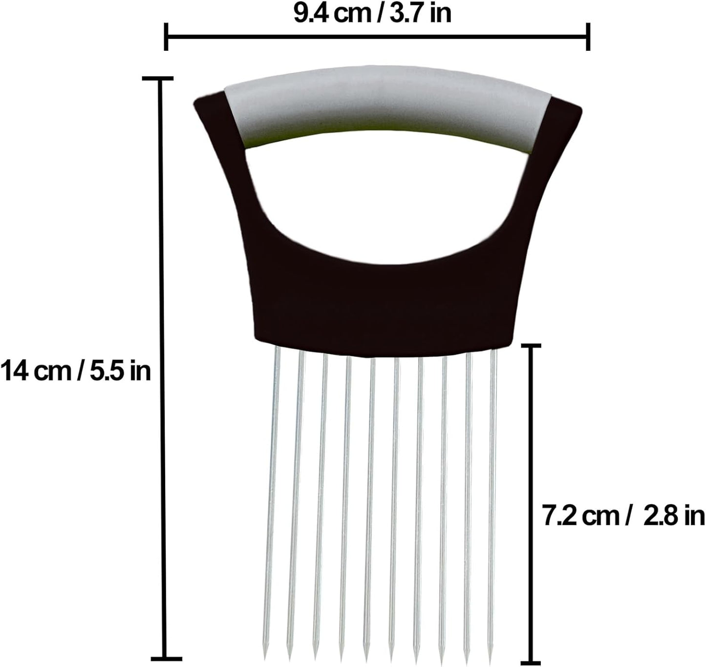 Onion Holder for Slicing Onion Slice Holder Kitchen Chopper Assistant Tool,Vegetable Cutter with Protective Cover for Tomato,Lemon,Potato,Egg,Food Slice Assistant,Home Kitchen Tool (Black & Gray)