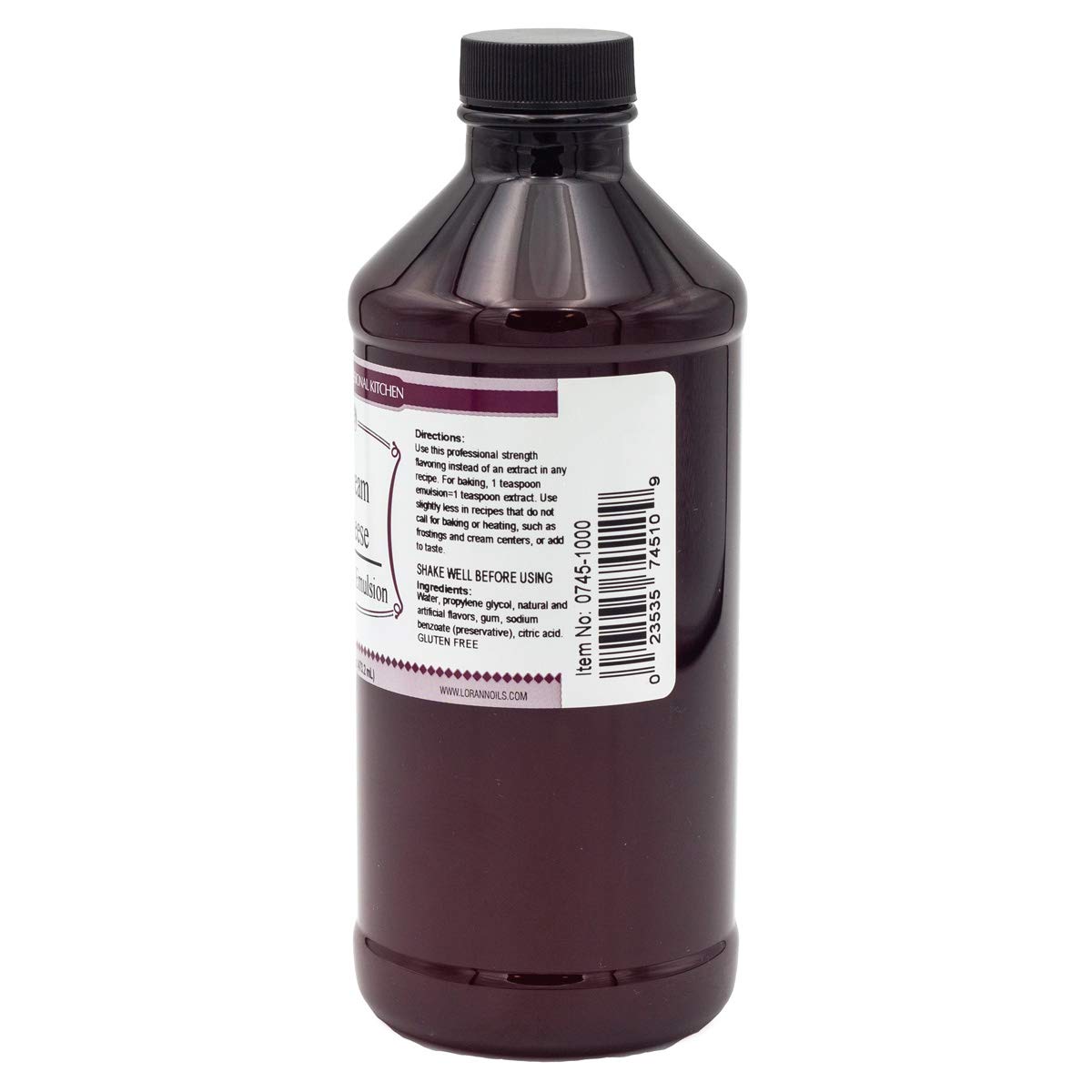 LorAnn Oils Cream Cheese Bakery Emulsion: True Essence, Ideal for Boosting Fruit Tones in Cakes, Cookies & Desserts, Gluten-Free, Keto-Friendly, Extract Substitute Essential for Your Kitchen, 16 Oz