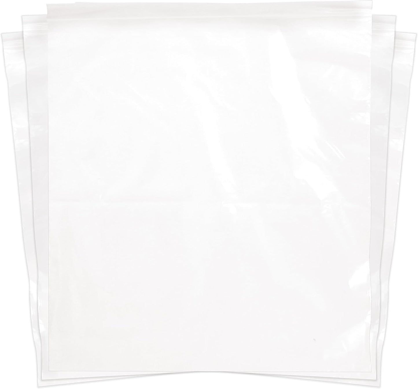 SNL Quality Zipper Lock Extra Large Jumbo Reclosable Clear Disposable Plastic Bags, Strong | 18" X 20" - 2 MIL - 50 Bags