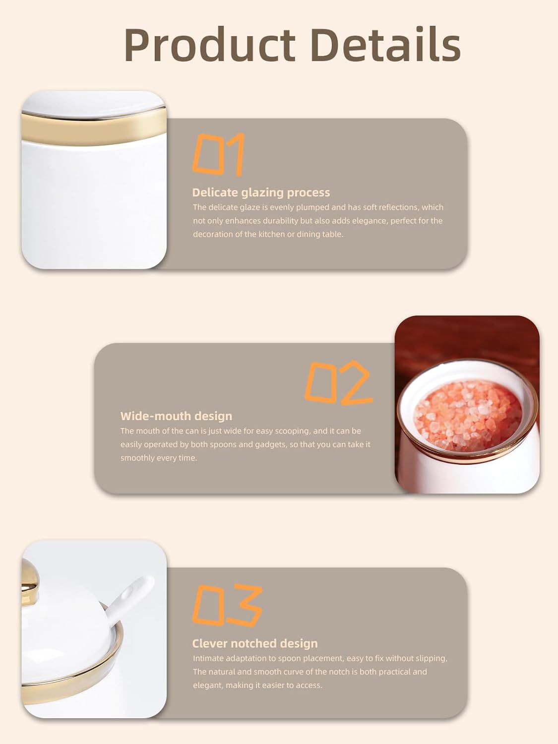 HAOTOP 12oz Sugar Bowl with Lid and Spoon,Simple Ceramic Sugar Jar Sugar Container Sugar Dispenser Coffee Bar Accessories, Modern Kitchen Countertop Canisters, White