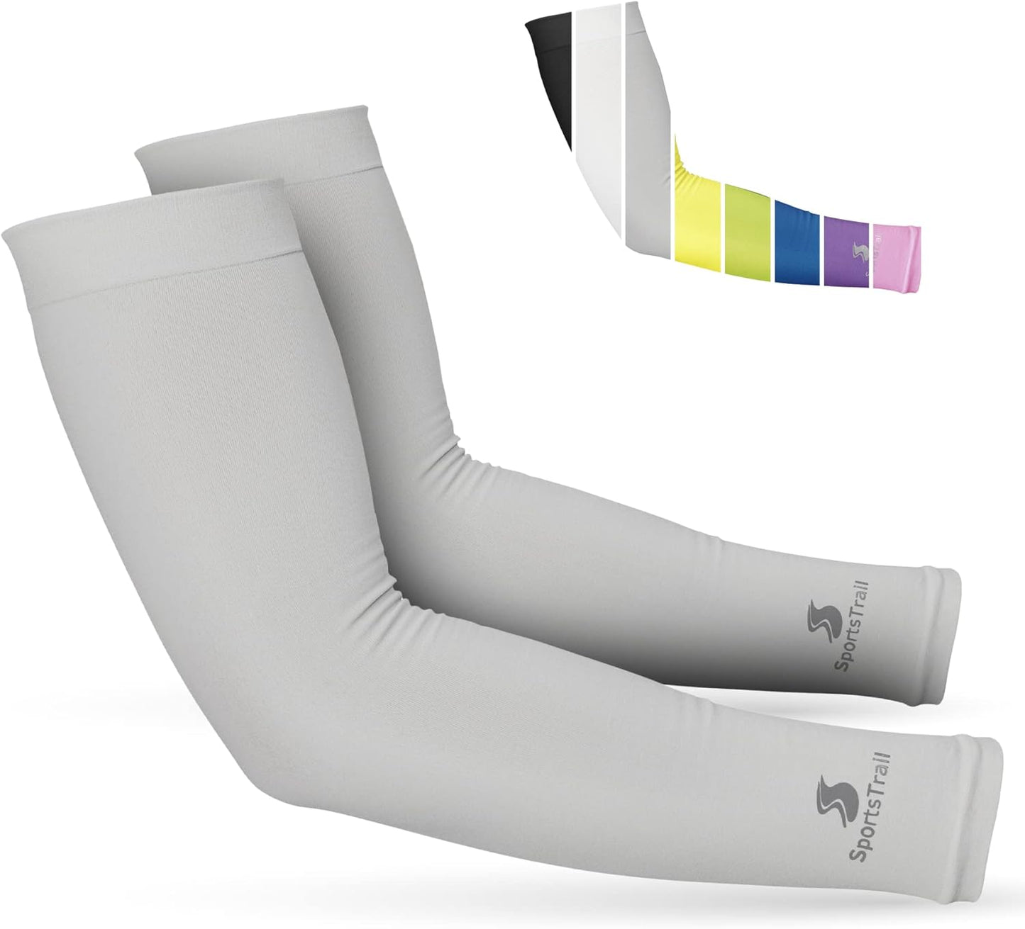 SportsTrail Cooling Arm Sleeves for Men & Women – Breathable, UV Sun Protection, Sports Arm Sleeves for Women, Men & Youth