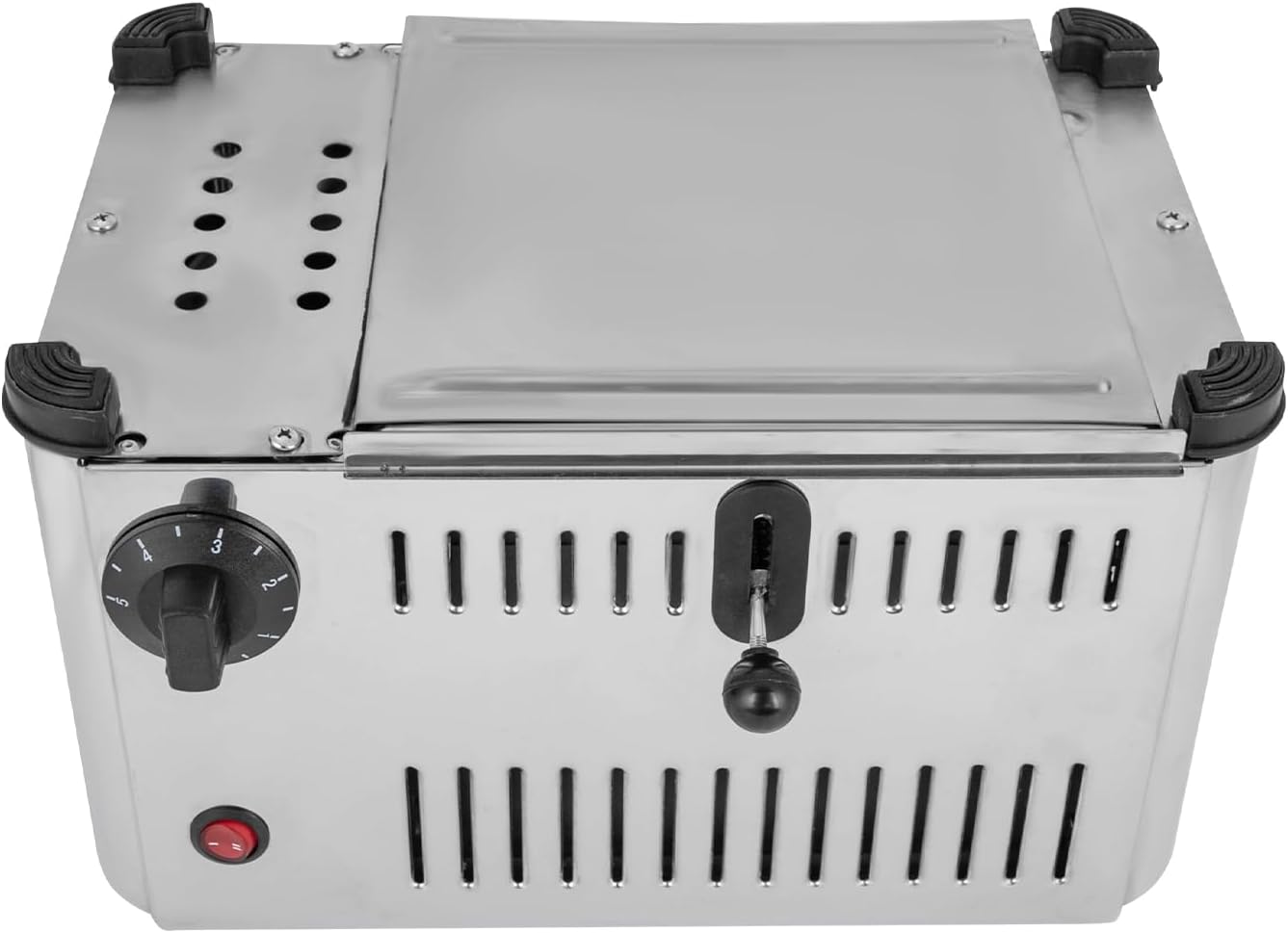 4 Slice Toaster with Wide Slots Commercial Toasters for Restaurant Pop-up Bread Baking Machine 1650W Stainless Steel Toaster Countertop for Toast, Sandwiches, Meatloaf