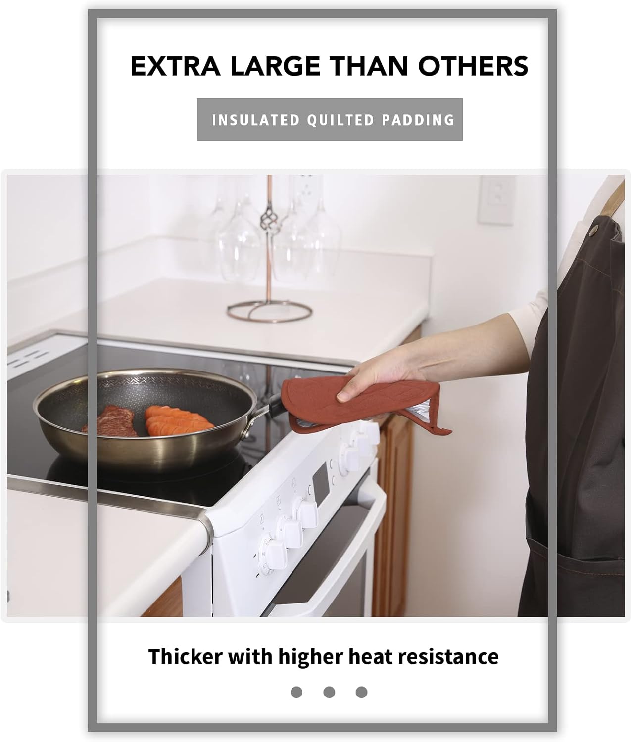 Joyhalo 4 Pack Pot Holders for Kitchen,Cotton Oven Holder with Great Heat Resistance,Non Slip Hot Pads for Kitchen Clearance,Spice