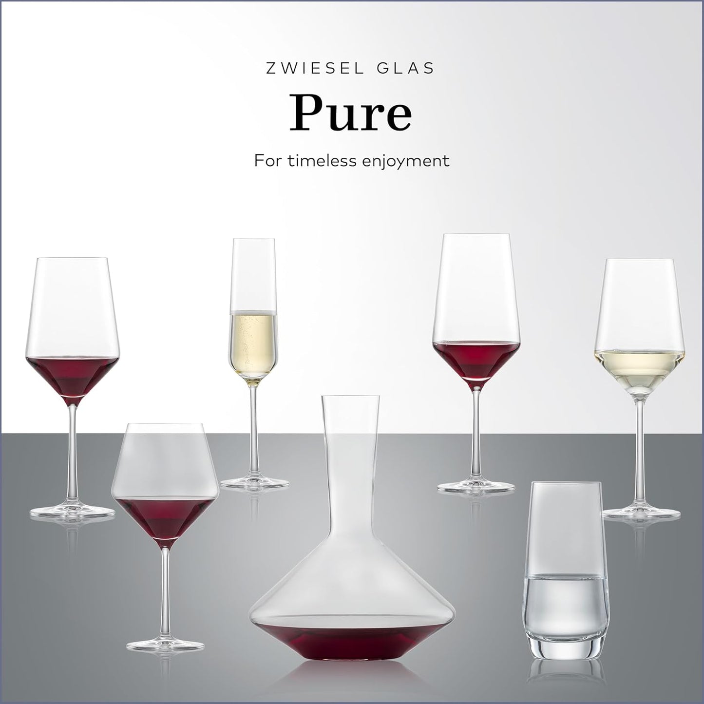 ZWIESEL GLAS Pure Water Glass (Set of 6), Drinking Glasses for Water, Dishwasher-Safe Machine-Made Tritan Crystal Glasses, Made in Germany (15 Ounce)
