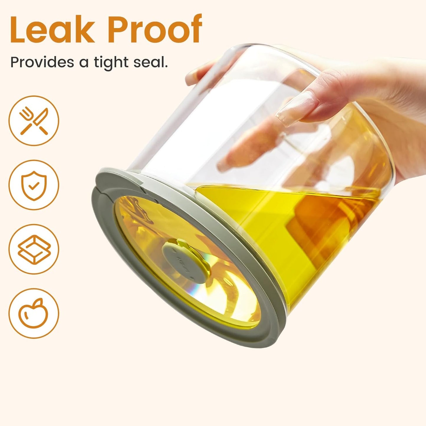 Glass Food Storage Jars with Lids[Set of 5], Perfect for Pasta, Cookies, Nuts, Coffee, Cereal, Flour, and More, Organize Your Kitchen with these BPA-Free Glass Jars with Silicone Lids