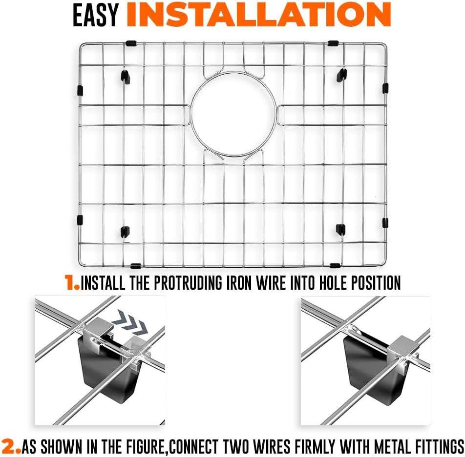 Durable and Versatile Kitchen Sink Grid 19"x14" - Kitchen Sink Grid for Bottom of Sink to Save Space, in Sink Dish Drying Rack