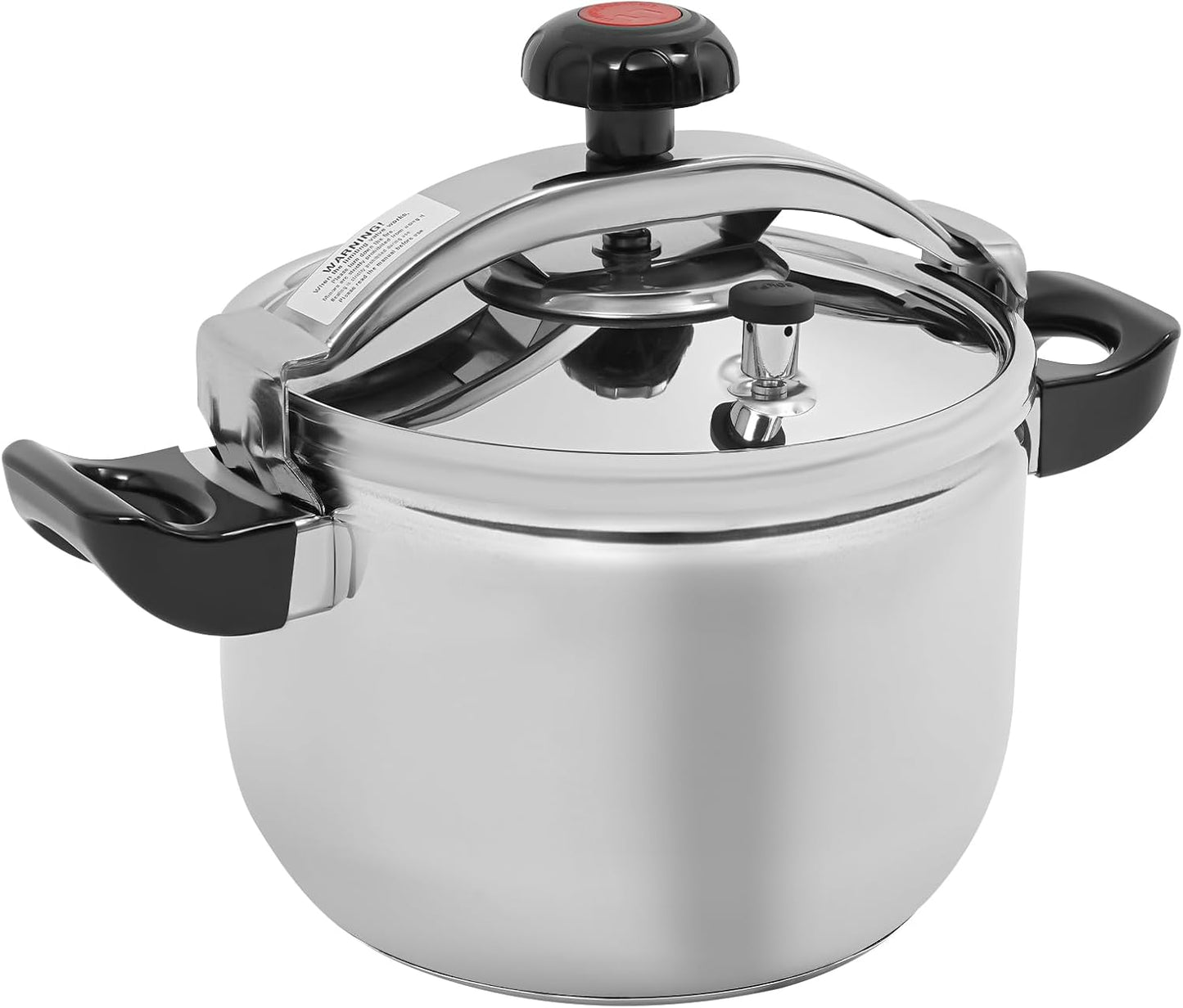 11.6 Quart Pressure Cooker Stainless Steel Pressure Canner, Large Capacity, Commercial Pressure Cooker Clamp On Type, Single Valves for Family or Commercial Use