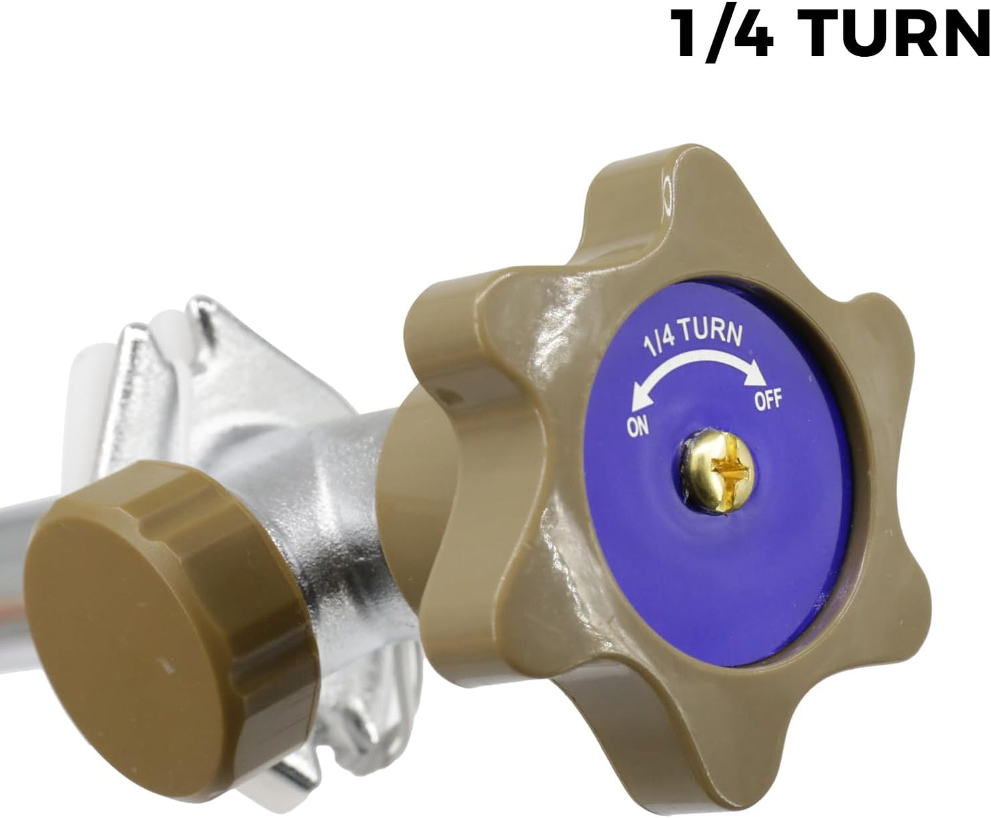 10-inch Anti-Siphon Frost Free Sillcock, Quater Turn 3/4-Inch Hose Bibb x 1/2-Inch PEX End,No Lead Brass Valve Frost Proof Outdoor Faucet Spigot