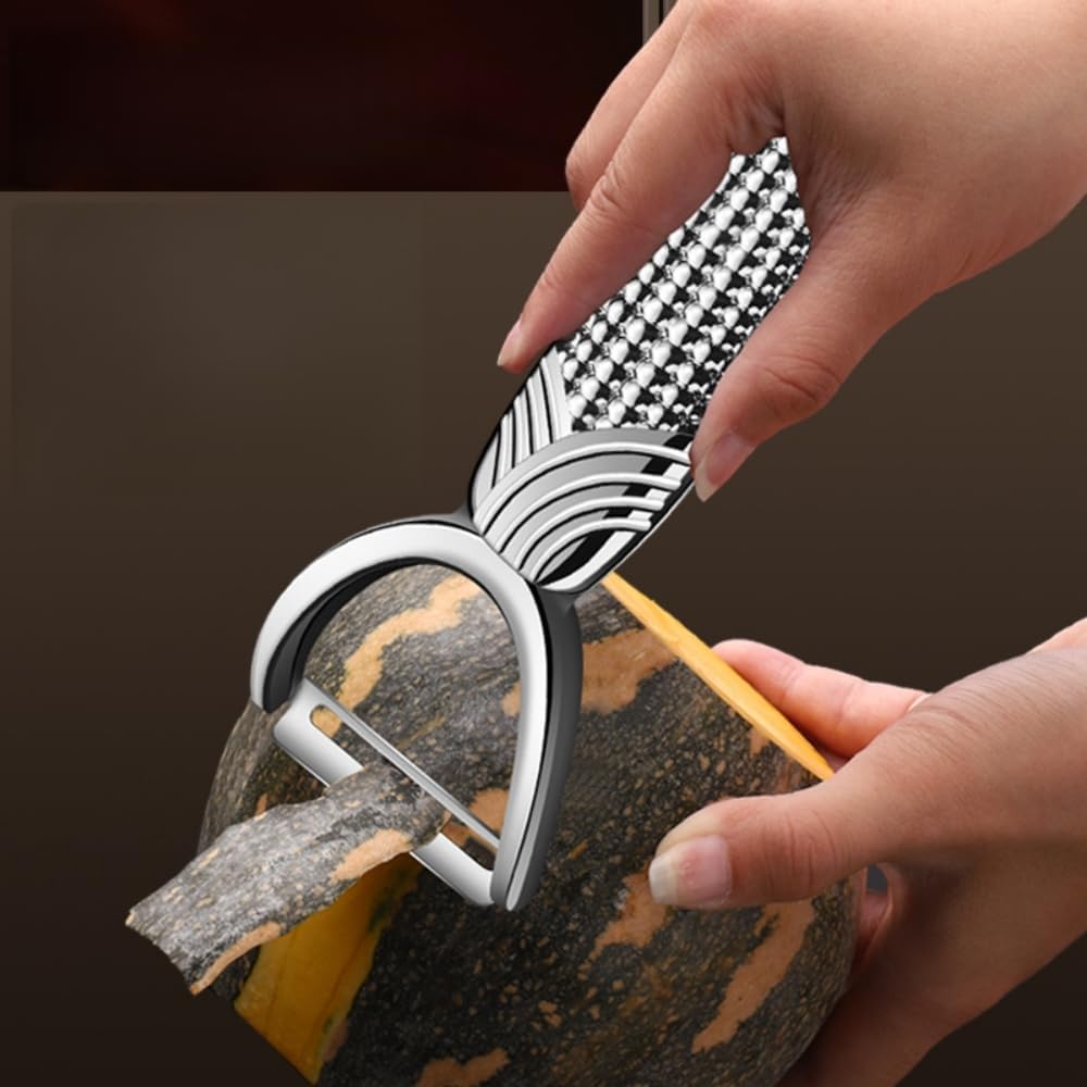 Swivel Vegetable Peeler, Widened Handle and Ultra Sharp Stainless Steel Blades - Perfect Kitchen Peeler For Veggie, Fruit, Potato, Carrot, Apple - Silver
