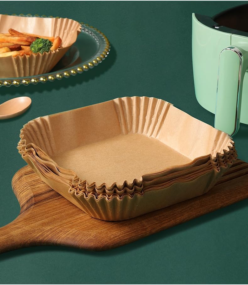 Air Fryer Liners Disposable,300Pcs LYHOLKEER 9inch Airfryer Liners for 5-8QT Air Fryer,Square Air Fryer Parchment Paper Liners for Ninja AF141,AF142,AF181,AF182,COSORI,Chefman,Instant Pot,Cuisinart