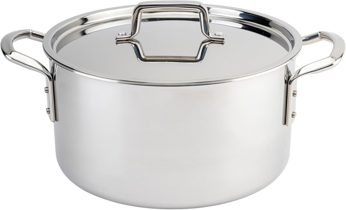 WINCO Tri-Ply Stock Pot, 12-quart, Silver
