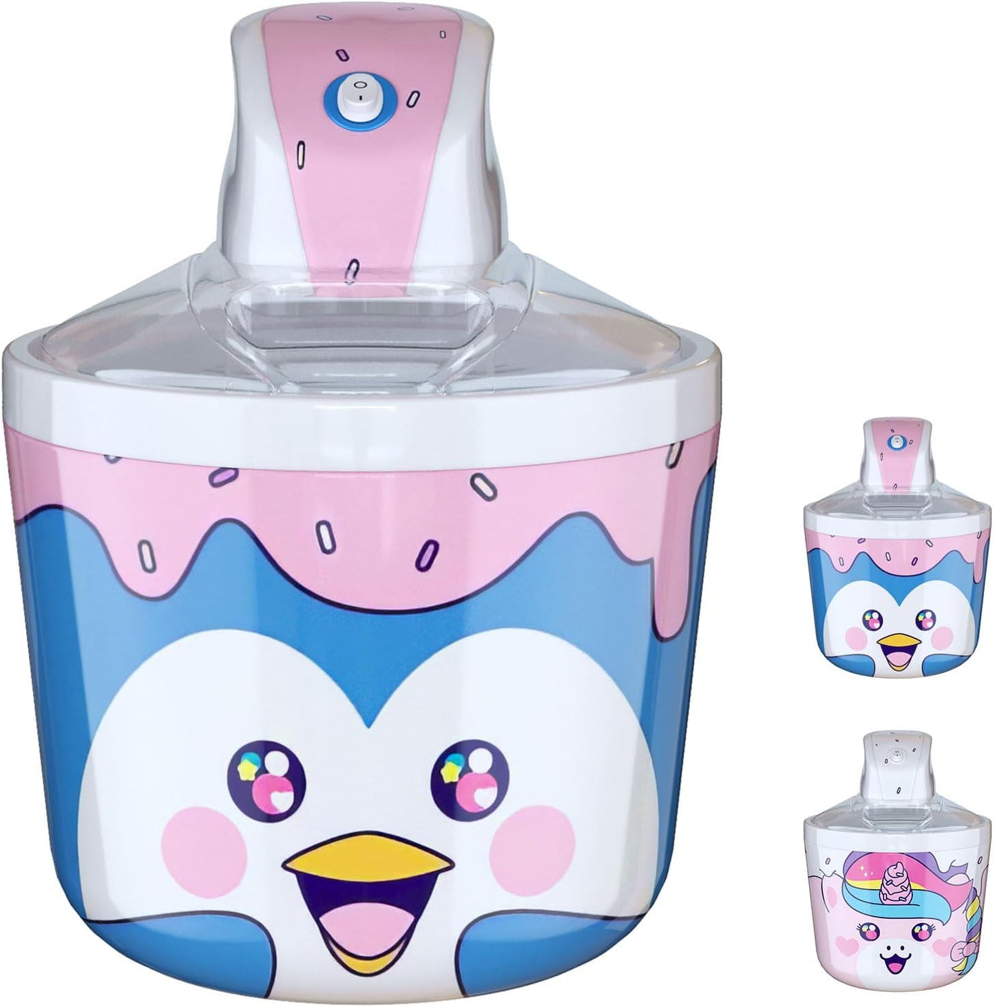 1.2 Quart Penguin Electric Ice Cream Maker Machine for Kids – Best Countertop Ice Cream Machine for Homemade Soft Serve, Sorbet, Gelato, Frozen Yogurt – Fun & Easy Desserts for Families, Easy To Clean