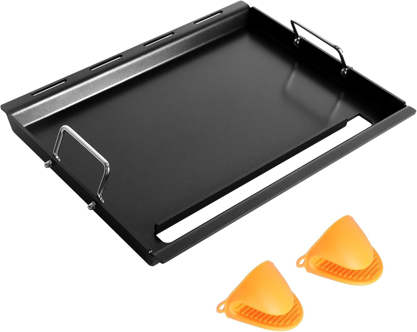 Full-Size Griddle Inserts for Weber Spirit 200 Series Gas Grills, Flat Top Griddle Replacement for Weber Spirit I & II E-210 S-210 E-220 S-220 Series, Carbon steel