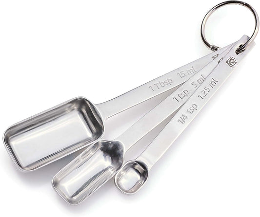 King Arthur Baking Company Spare Measuring Spoons, 18/8 Stainless Steel, 3-Piece Set