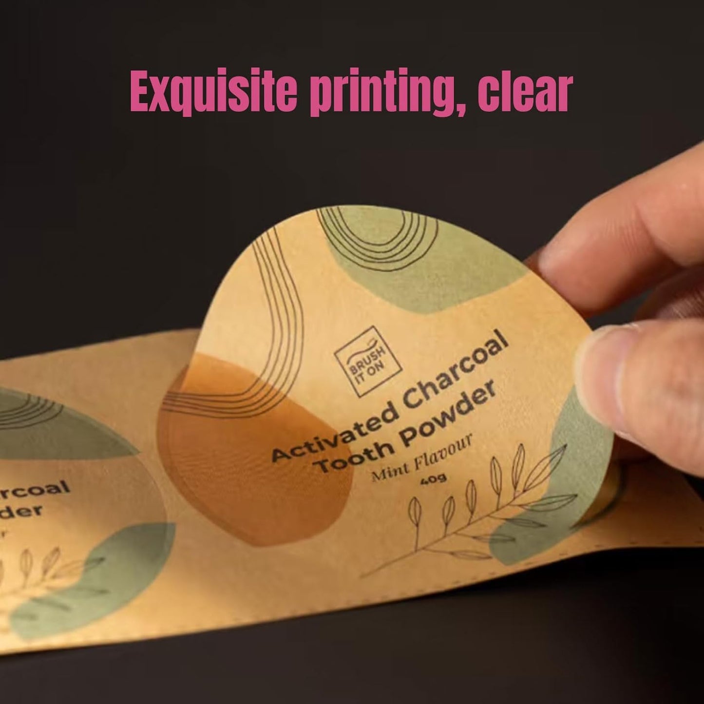 Custom Stickers Personalized Square Kraft Paper Sticker Customizable Floral Wreath Labels, Stickers for Mason Jars, Wedding Favors, Gift Tags, Party Packaging (Style 1)