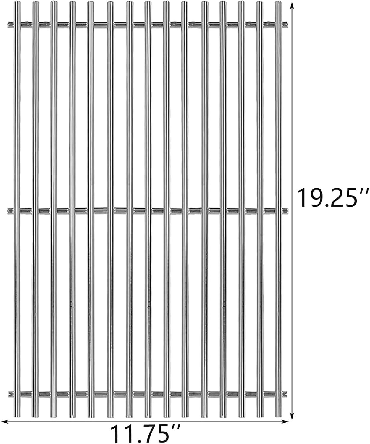 67550 Stainless Steel 2 Cooking Grids Grates Replacement Parts for Fits Weber Summit 400 Series, E-440, S-440, E-450, S-450, E-460, S-460, E-470, S-470 Gas Grill 19-1/4"
