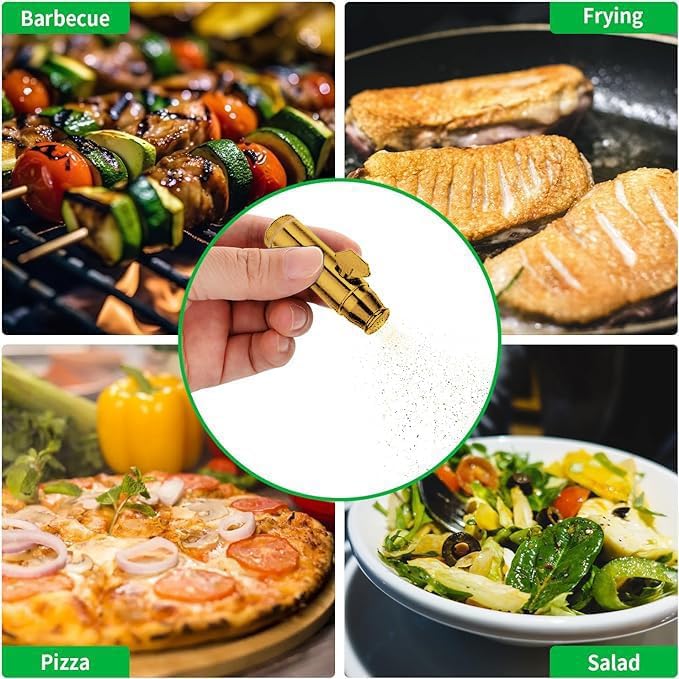 3 Pack NTIERA Mini Pepper Shaker,Premium Metal SnufBullet Spice Dispenser and Sweetener Portable Travel Storage (Anodized Aluminum)