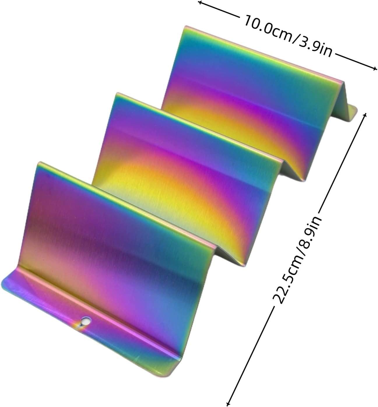 Metal Taco Holder, Set of 6 Stainless Steel Taco Tray - Stackable Storage Durable and Easy to Clean, Dishwasher Oven Safe