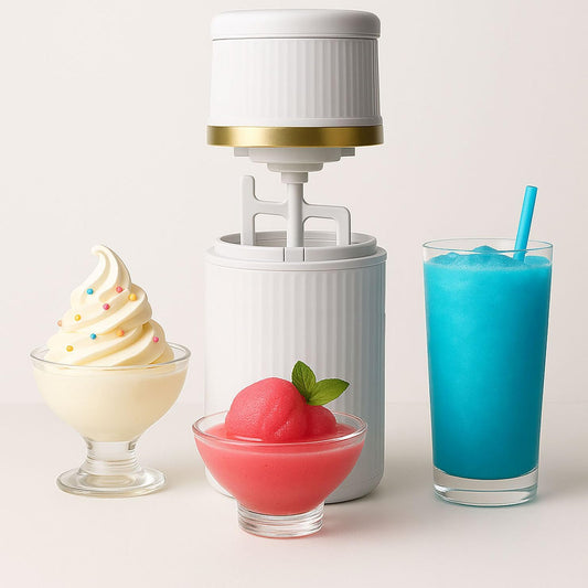 Rechargeable Electric 0.4 Quart Ice Cream Maker S500, Frozen Yogurt, Sorbet & Gelato Maker Machine, Homemade Dessert Maker Machine for 1–2 Servings in in 15-30 Minutes (Gold, 0.4 Quart)