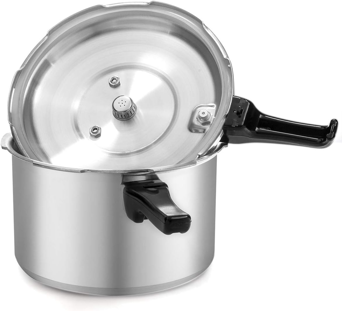 Barton 6Qt Pressure Canner With Release Valve Aluminum Canning Cooker Pot Stove Top Instant Fast Cooking Stewing Locking Lid, 6 Quart