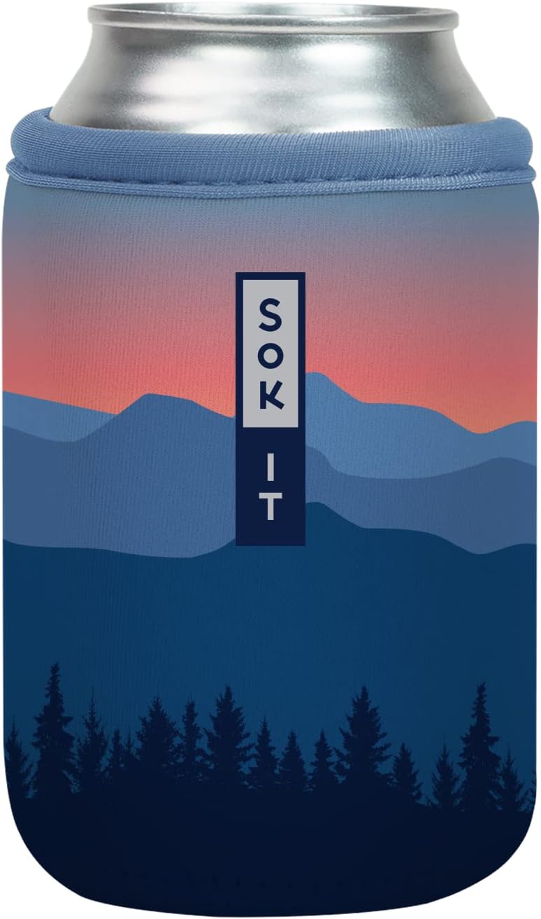 Sok It CanSok Sleeve for Beer & Soda Insulated Neoprene Cover (Blue Ridge, 12oz Can Sleeve)